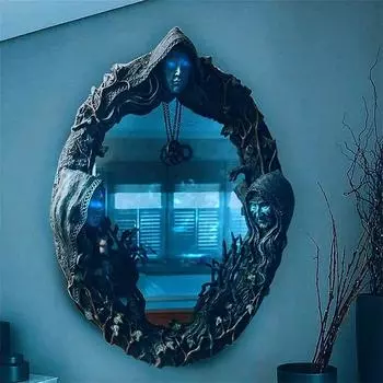 Кельтская Священная Луна, Тройная Богиня, Мать, Дева, Крона, настенное зеркало с пентаграммой, амулет, кулон, табличка, декор