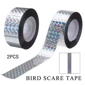 Kell 2 шт. 80 м отпугивающая лента для птиц, отпугивающая лента, гуманная отпугивающая лента для голубей, утки, лисы 2pcs