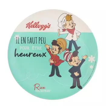 Kellogg s [A1755] - Бамбуковая тарелка Kellogg s зелено-бежевая - 20 см