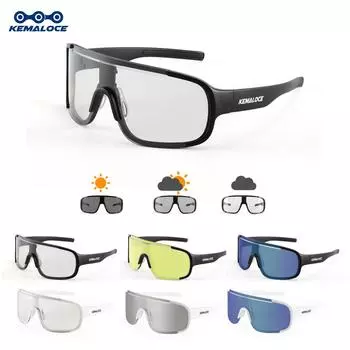 KEMALOCE мужские поляризованные велосипедные очки UV400 ветрозащитные велосипедные солнцезащитные очки очки для бега для альпинизма рыбалки MTB 1 Len only чёрный
