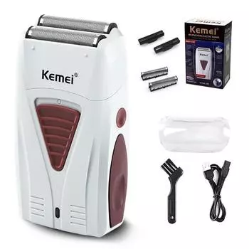 Kemei KM-3382, Лидер продаж, мужская бритва с двойными лезвиями, профессиональный триммер для волос, электробритва высокого качества для мужчин