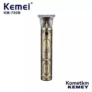 Kemei km-700B профессиональный электрический перезаряжаемый триммер для волос для мужчин парикмахерская беспроводная машинка для стрижки волос USB зарядка машина для стрижки волос