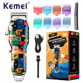 Kemei KM-MAX2092 Машинка для стрижки волос Электрические машинки для стрижки волос Профессиональные триммеры для волос Мужская машинка для стрижки Парикмахерская Перезаряжаемая