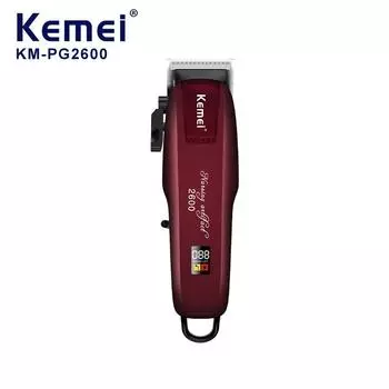 Kemei Km-PG2600 USB-зарядка с цифровым дисплеем, триммер для волос, регулируемая электрическая машинка для стрижки волос, перезаряжаемые машинки для стрижки