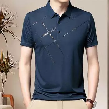 Kemeja-T Polo lelaki perniagaan kasual lengan pendek pakaian lelaki хариан пакаи поло Ringkas Untuk Bekerja S