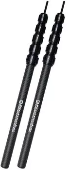 KEMEKO Telesco Carbon Pole 180 см Power Twist Набор из 2 телескопических брезентовых шестов 23 мм Компактный, легкий, (ЧЕРНЫЙ)