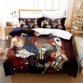 Kemila 3D Dark Deacon Постельное белье Пододеяльник и наволочка Комплект постельного белья для двуспальной кровати Цифровая печать DE 135x200cm