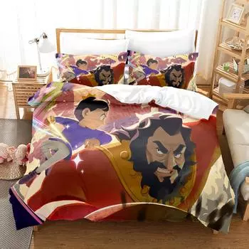 Kemila Happy Bits 3D пододеяльник и наволочка для двуспальной кровати Постельное белье с цифровой печатью DE 135x200cm