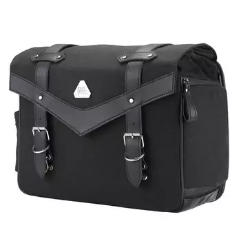 KEMIMOTO Мотоциклетное боковое седло для мотоцикла, вощеный холст, лучшее водное мотоциклетное противопожарное универсальное боковое седло, небольшой предмет, идеально подходит для Super Cub 110 чёрный