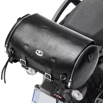 KEMIMOTO Мотоциклетное кожаное сиденье для мотоцикла, примерно 20 л, туристическое заднее сиденье для однодневных поездок, водоотталкивающее, с фиксированным ремнем, подходит для большинства мотоциклов