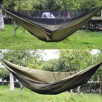 Кемпинг, джунгли, открытый гамак, быстро открытая москитная сетка, спальная подвесная кровать чёрный