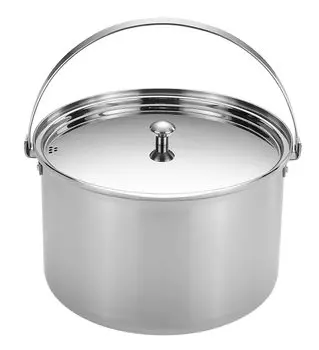 КЕМПИНГ MOON Кемпинговый открытый большой горшок для хранения кастрюля из нержавеющей стали, алюминиевая, трехслойная, стальная кастрюля 5,8 л CC-24