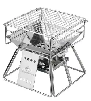 КЕМПИНГ MOON Костер Гриль Подставка для костра Самый маленький компактный костер Гриль Брезентовый чехол в мире X-MINI