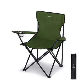 Кемпинг Отдых на природе Складной Новая модель Ультра Легкий Грузоподъемность Кемпинг Кресло для отдыха с хранением Гора 3 Кресло, Кресло, [2025 и Легкий] Переноска, зелёный