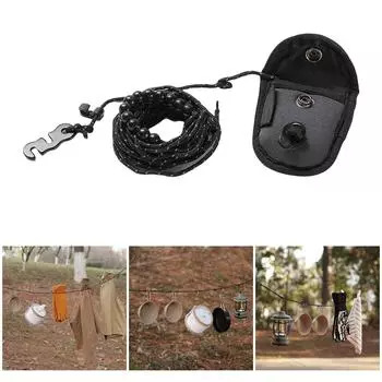 Кемпинговая эластичная бельевая веревка нескользящая дорожная бельевая веревка с твердыми бусинами портативная дорожная бельевая веревка для гостиничного номера