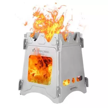 Кемпинговая дровяная печь портативная складная легкая титановая дровяная печь для похода на открытом воздухе