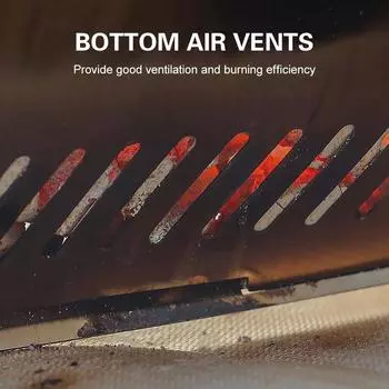 Кемпинговая дровяная печь с грилем, переносная складная, из нержавеющей стали, для походов