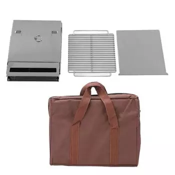 Кемпинговая печь портативная большая нержавеющая сталь интегрированная складная печь барбекю плита для домашнего двора