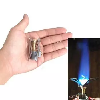 Кемпинговая плита Мини-печь Интегрированная складная плита Оборудование для выживания на природе Портативная карманная плита Инструмент для кемпинга ZWT2514-grey