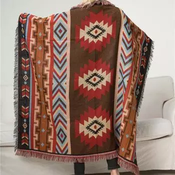 Кемпинговое одеяло с кисточками в этническом стиле, богемный пикник, домашний диван-кровать, диван-кровать 90x180cm