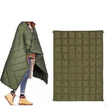 Кемпинговое одеяло с кондиционером, многофункциональное, складное, водонепроницаемое, для сна, на пляже зелёный