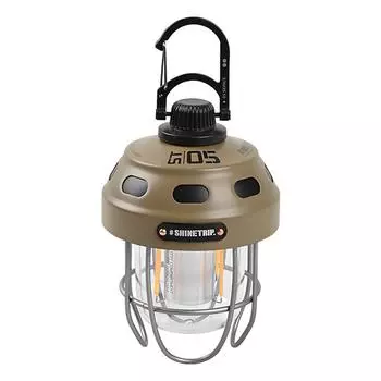 Кемпинговые фонари и фонари из углеродистой стали, 5 режимов, USB-перезаряжаемые, 2000 мАч, как внешний аккумулятор, время работы 100 ч коричневый