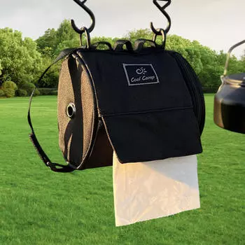 Кемпинговый чехол для бумажных полотенец, сумка для хранения, ткань Оксфорд, износостойкий рулонный органайзер для чёрный