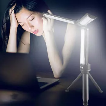 Кемпинговый фонарь электрический фонарь светодиодный 3-х головной USB зарядка рабочий фонарь с подставкой