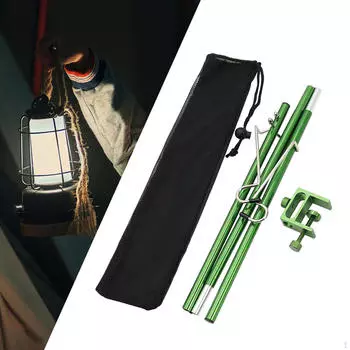 Кемпинговый фонарь, подставка, складная лампа, подвесные столбы, вешалка для столбов для улицы зелёный