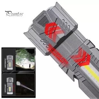 Кемпинговый фонарик со стеклобоем Супер яркий телескопический зум Несколько режимов освещения Водонепроницаемый перезаряжаемый фонарик Светодиодный фонарик