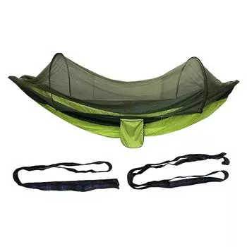 Кемпинговый гамак с сеткой, легкий двойной гамак, вмещает до 440,9 фунтов для походов на свежем воздухе