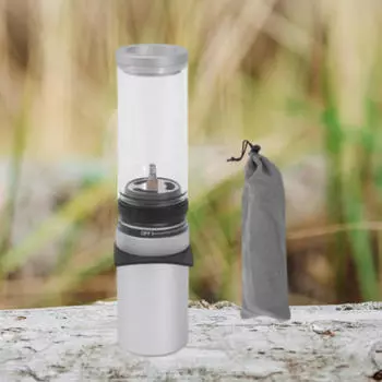 Кемпинговый газовый фонарь на топливе, водонепроницаемый, ветрозащитный, для улицы с сумкой для хранения серебряный