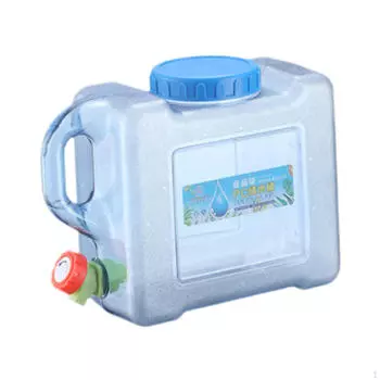 Кемпинговый контейнер для воды, утолщенный квадратный бак 5 л с краном, ведро для походов