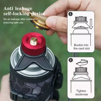 Кемпинговый конвертер для печи с фиксированным кронштейном для защиты от опрокидывания, головка для преобразования газовой плиты для кемпинга, многофункциональные аксессуары для кемпинга арбуз красный