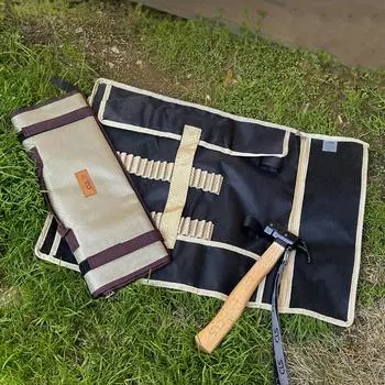 Кемпинговый кованый мешок для хранения алюминиевый молоток брезент колышек для палатки хранение инструментов холщовая сумка походное снаряжение M синий