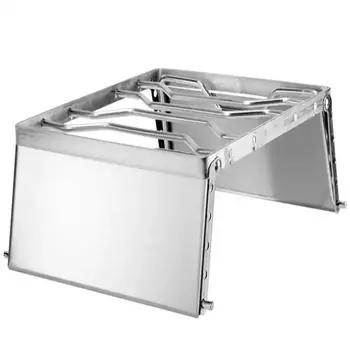 Кемпинговый многофункциональный складной гриль для костра, портативный походный гриль из нержавеющей стали, газовая плита, подставка для подогрева пикника WHITE