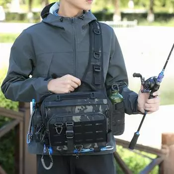 Кемпинговый рюкзак для удочек, сумка для приманки, уличная камуфляжная сумка через плечо, мужская сумка через плечо для хранения снаряжения для скалолазания