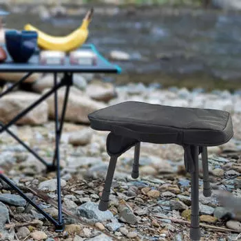 Кемпинговый стул Camp Seat Компактный легкий складной стул для рыбалки Маленький для чёрный