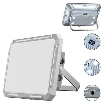 Кемпинговый светильник с сильным магнитным цифровым дисплеем, высокие люмены, IP44, водонепроницаемый, с регулируемой яркостью, вращающийся на 180 градусов, светильник для палатки, аварийная рабочая лампа