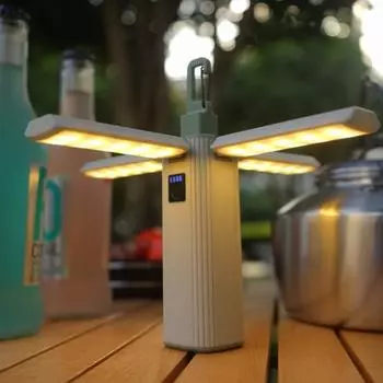 Кемпинговый светильник Type-C, быстрая перезаряжаемая светодиодная лампа, супер яркий фонарик с 3 режимами освещения белый