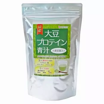 Kenbi Mirai Domestic Soy Protein Green Juice с порошком ячменной травы 300 г Содержит гиалуроновую кислоту и порошок соевого белка Плацента, коллаген,