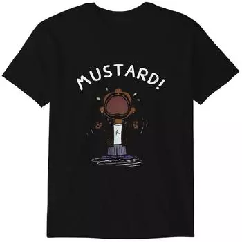 Kendrick Lamar MUSTARD Meme T-Shirt, Funny Hip Hop Graphic Tee Classic T-shirt XL