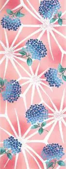 Kenema Tenugui Ise Gorgeous Rainy 35 x 90 53608 Ch-dyed Towel, Pattern, Day, cm, розовый