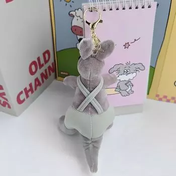 Кенгуру плюшевый брелок животные брелок кенгуру брелок держатель ключей маленькая кукла сумка подвесные аксессуары сумка кулон розовый