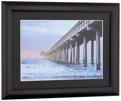 KENKO Алюминиевая фоторамка, вид Мягкая 2-литровая стеклянная панель с подставкой, черная ALM-2L-BK