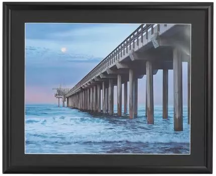 KENKO Алюминиевая рамка для фотографий, мягкая, наполовину обрезанная акриловая панель, черная ALM-H-BK