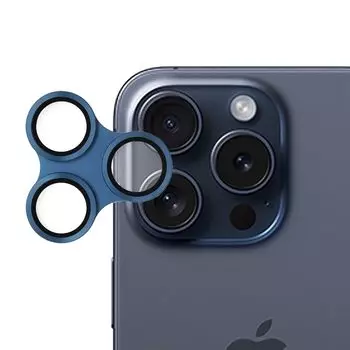 KENKO Аксессуары для iPhone Защитная пленка для смартфона iPhone 15 MAX Синее закаленное стекло Цветная алюминиевая рамка Пропускаемость или больше Твердость 9H