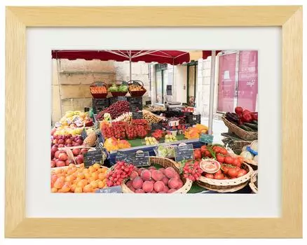 KENKO Рамка для фото НОВАЯ Садовая 2л Стеклянная Деревянная Рамка Натуральная MNGA-2L-NA