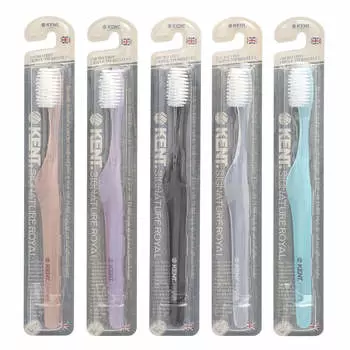 Kent, Signature Royal, White Edition, ультрамягкая зубная щетка, 5 шт. в упаковке