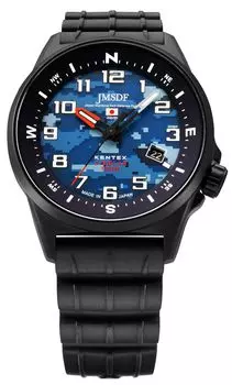[KENTEX] Часы JSDF Combat Solar Navy S715M-18 мужские черные чёрный
